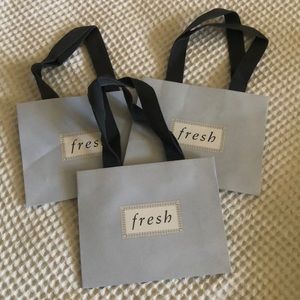 fresh 3-Small Luxury Blue Paper Bags W/Handles / Authentic / Gently Used